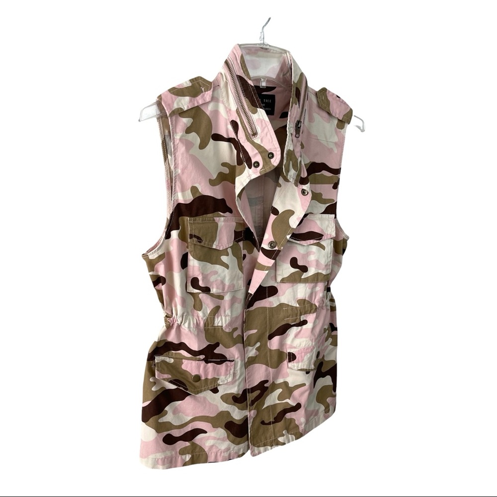 Love Tree Safari Pink Camouflage Military Anorak Vest - Picture 10 of 16